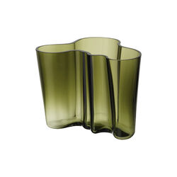 Alvar Aalto vase 16 cm, moss green, Iittala