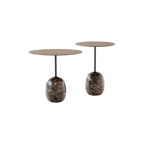 Lato Table LN8 Lounge Table, Emparador marble/walnut Lato Table LN8 Lounge Table, Emparador marble/walnut, &Tradition