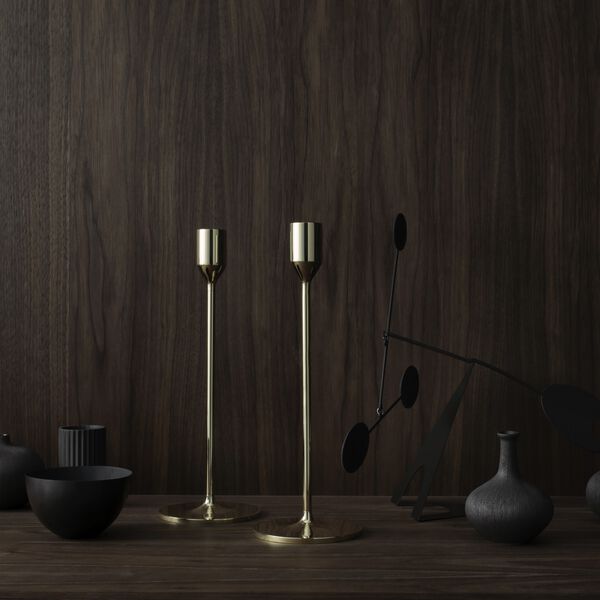 Nattlight lysestage lille, messing, Skultuna