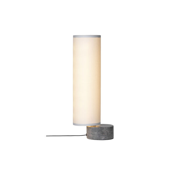 Unbound Table Lamp, grey marble/white, GUBI