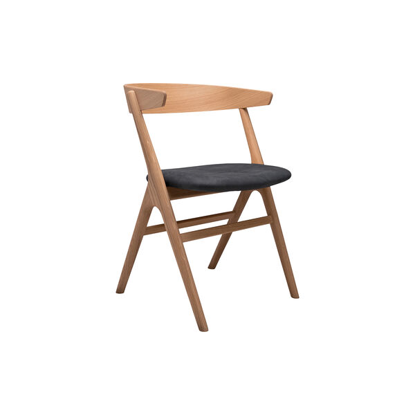 Sibast No 9 spisebordsstol, s&aelig;behandlet eg/dark grey, Sibast Furniture