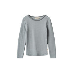 Wool T-Shirt L/S Alfie, 1433 navy stripe, Wheat