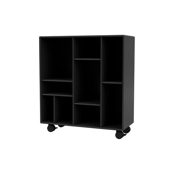 Montana 1613 reol med hjul, 05 black/black, Montana Furniture