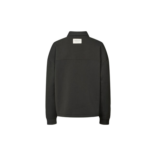Sweat Shirt Polo One, almost black, Rethinkit