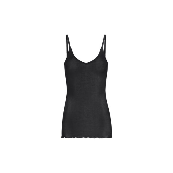 Cotton Spaghetti Top, black Cotton Spaghetti Top, black, Seamless Basic