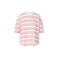 Jersey rib t-shirt, white/pink stripe, Coster Copenhagen