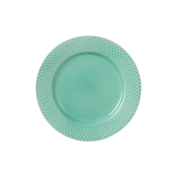 Rhombe Color frokosttallerken Ø 21 cm, aqua, Lyngby Porcelæn