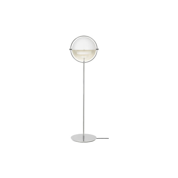 Multi-Lite Floor Lamp, white semi matt/chrome, GUBI