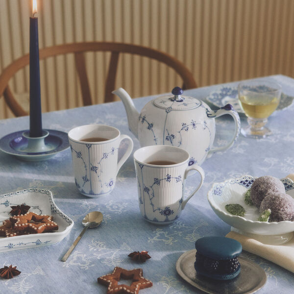 Musselmalet Halvblonde Rektangulært fad Musselmalet Halvblonde Rektangulært fad, Royal Copenhagen