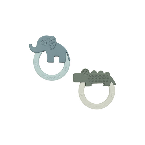 Deer Friends 2-pak bidelegetøj, green/blue, Done by Deer