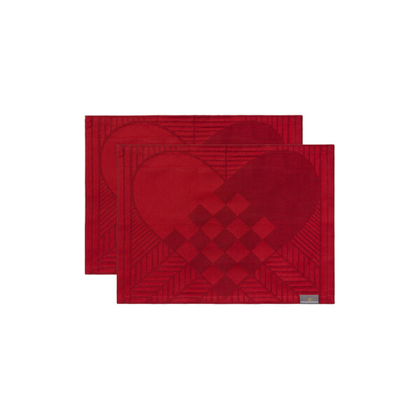 CHRISTMAS RUSTIC dækkeserviet, deep red, Georg Jensen Damask