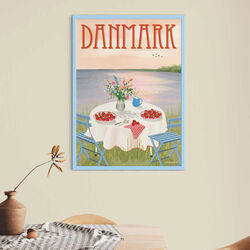 DANMARK Jordbær plakat DANMARK Jordbær plakat, ViSSEVASSE