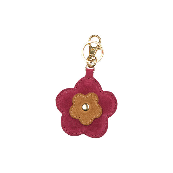 Portobello Bag Charm, pink sangria/camel, Luna Moon