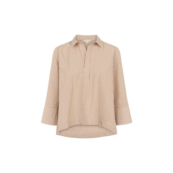 ESHella Blouse GOTS, brown stripe, esmé studios