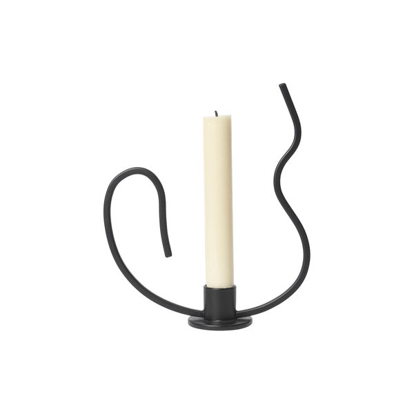Valse Lysestage Lav, black, Ferm Living