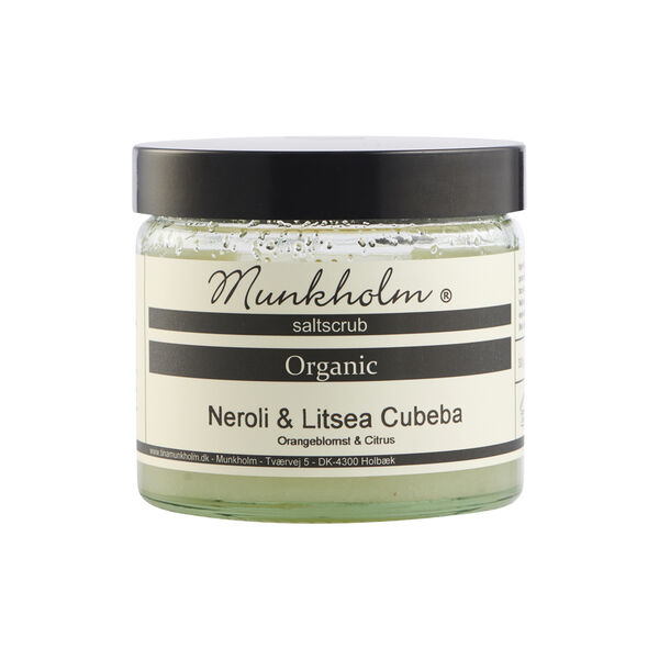 Økologisk saltskrub, neroli & litsea cubeba, Munkholm