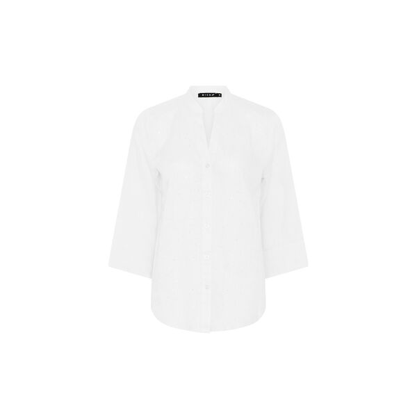 Pure Linen Blouse, bright white, Micha