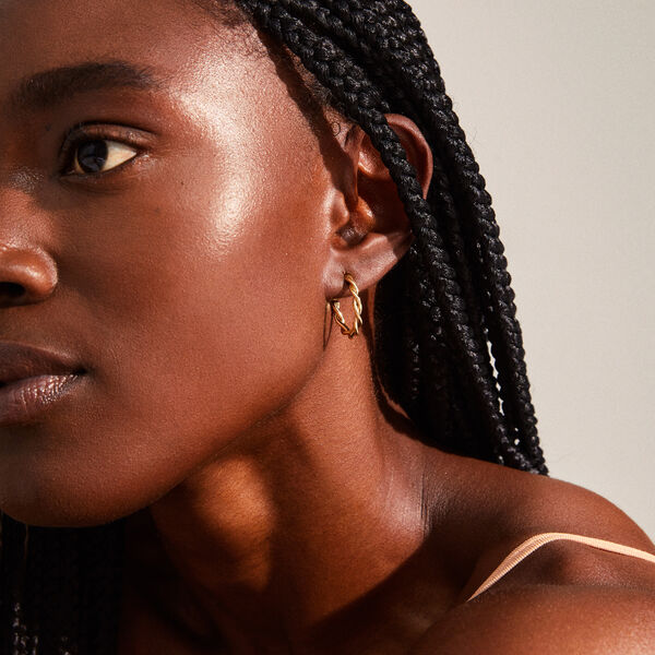 NAJA Twisted &Oslash;reringe, gold plated, Pilgrim