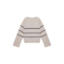Sea Stripe Sweater, wheat / black Sea Stripe Sweater, wheat / black, CARE BY ME