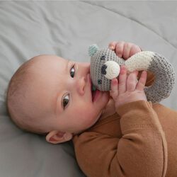 Oline bamse rangle, white/grey/blue, Franck & Fischer