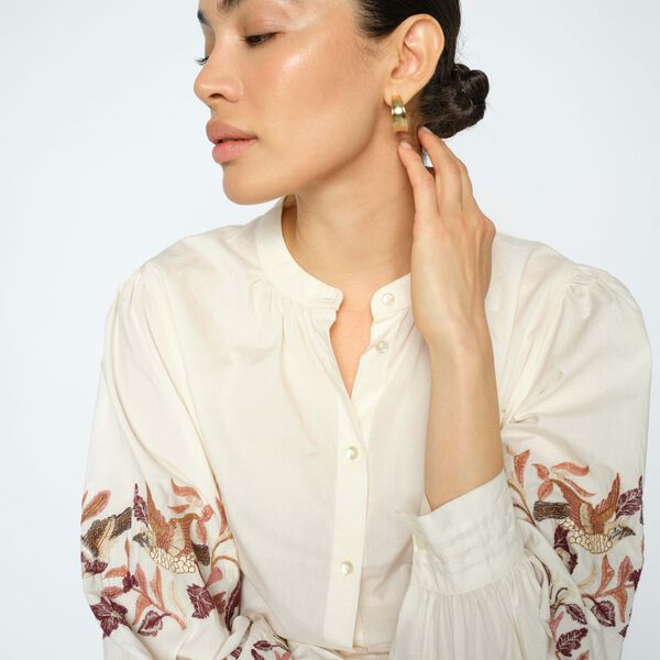 MMNotto Embroid Shirt, ecru, MOS MOSH