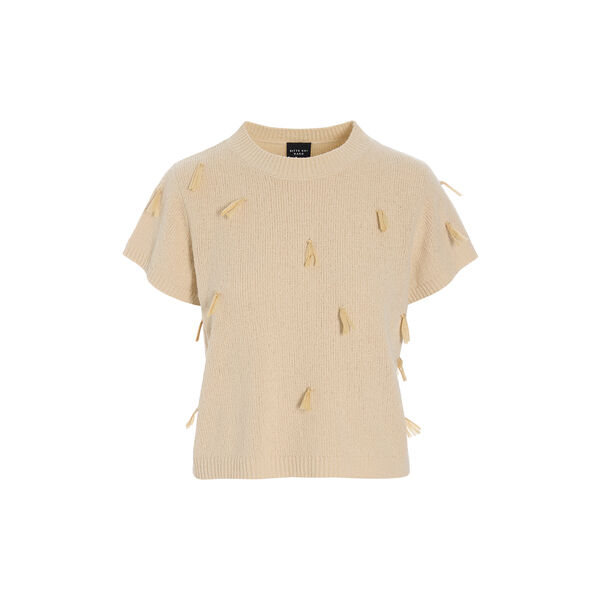 Kamitto kort&aelig;rmet frynsebluse, bast, BITTE KAI RAND