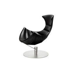 Lobster Chair loungestol, sort eg/krom, Bruunmunch Furniture