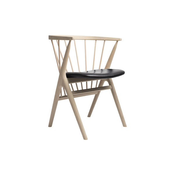 Sibast No 8 spisestol, hvidolieret eg/sort Sibast No 8 spisestol, hvidolieret eg/sort, Sibast Furniture