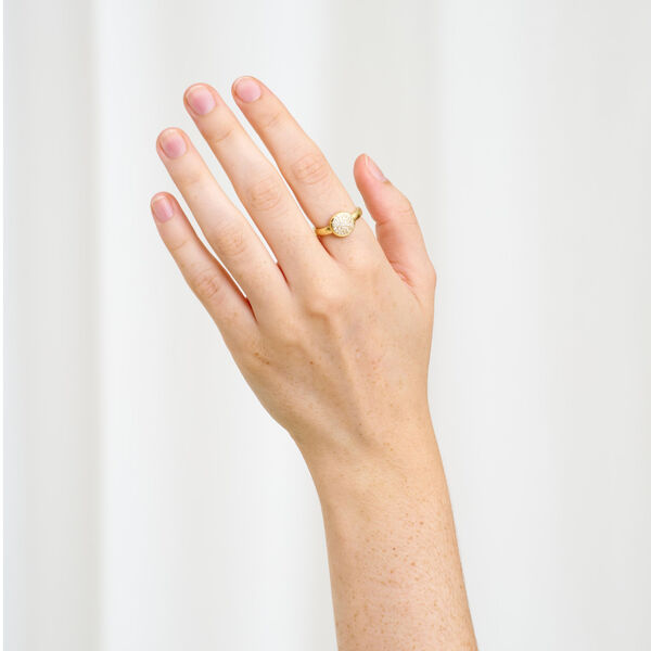 Mia ring m. zirkoner, s&oslash;lvbelagt, Pure by Nat