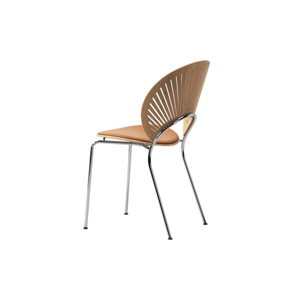 3396 Trinidad stol med s&aelig;depolstring, oiled oak/cognac/chrome, Fredericia Furniture