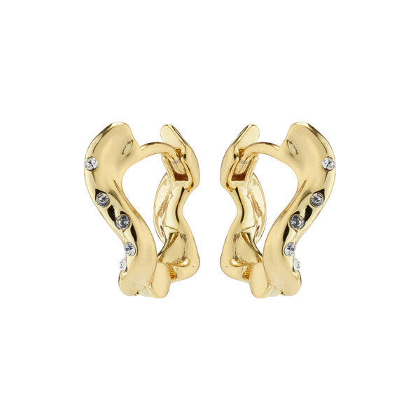 EVRA recycled organiske krystal hoops, guld, Pilgrim