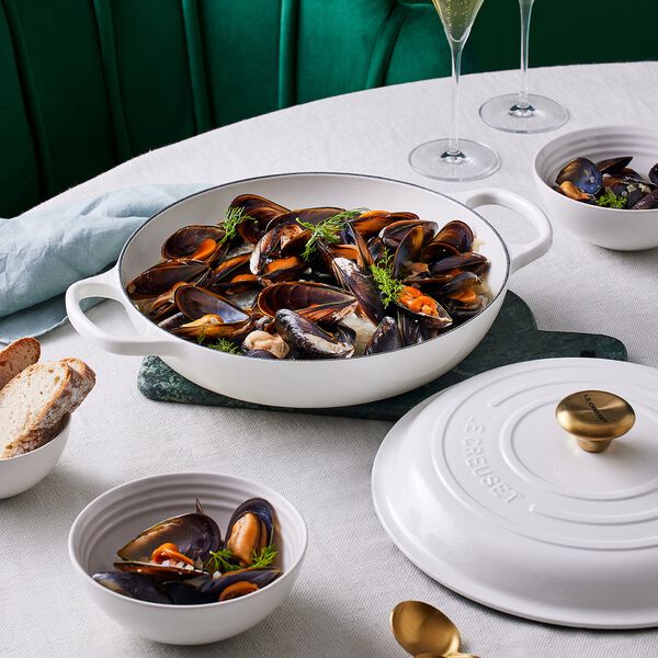Signature st&oslash;bejern buffetgryde 30 cm, white, Le Creuset