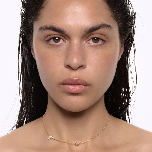 Swift Halskæde 01, guld, Maria Black