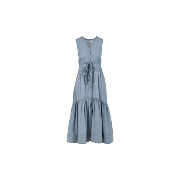 Maxi dress with bows, ash blue, Coster Copenhagen