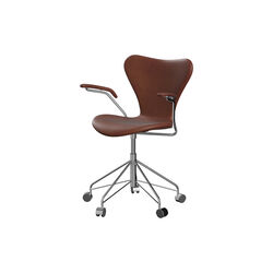 Serie 7&trade; 3217 fuldpolstret kontorstol, Grace Chestnut, Fritz Hansen