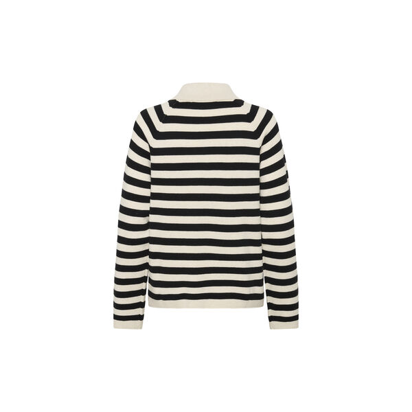 MadieIW Polo, black / whisper white stripe, InWear
