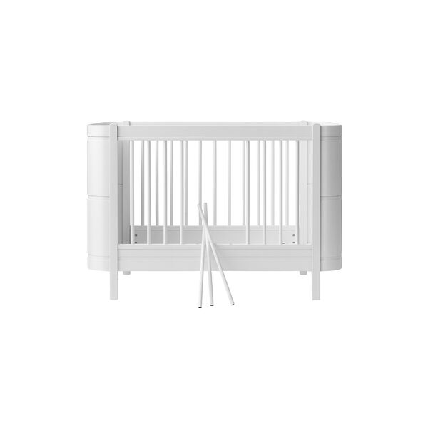 Wood Mini+ tremmeseng inkl. junior kit 68x122/162 cm, hvid, Oliver Furniture