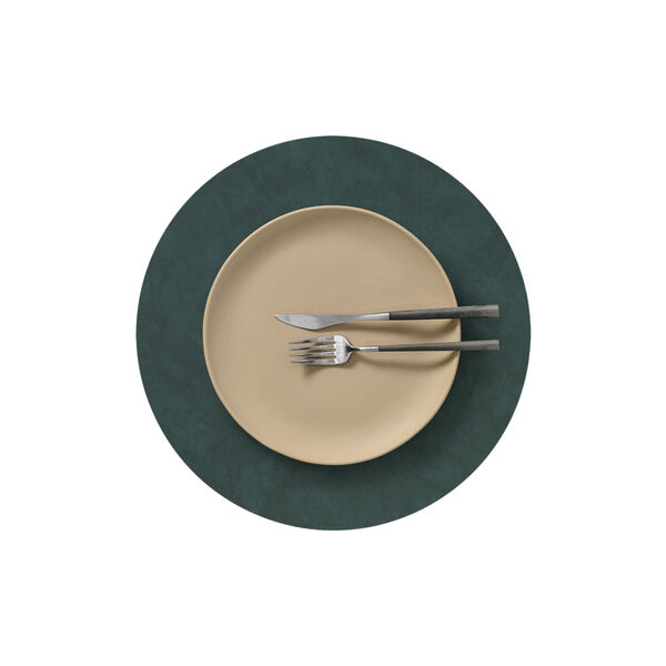 Nupo d&aelig;kkeserviet Circle L, dark green, LIND DNA