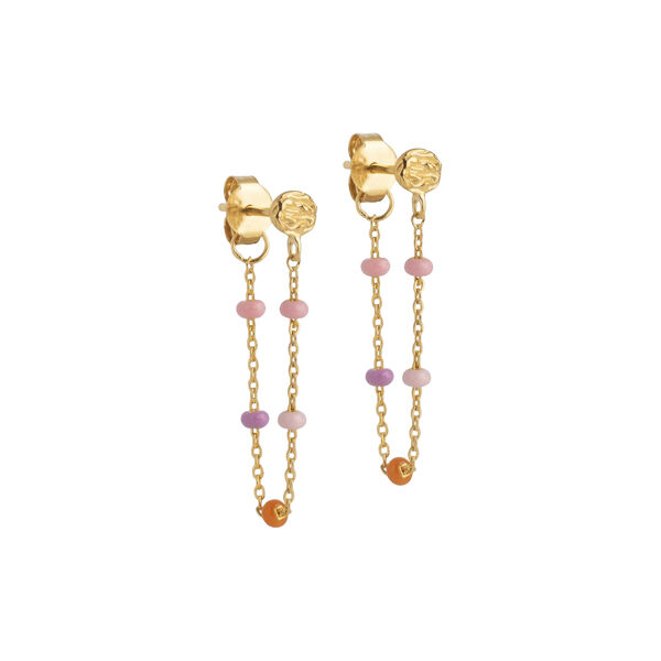 Lola øreringe, guld/blush, ENAMEL Copenhagen