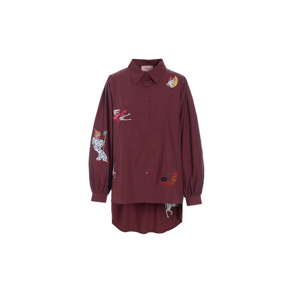 Sasha Shirt, oxblood, HUNK&Oslash;N