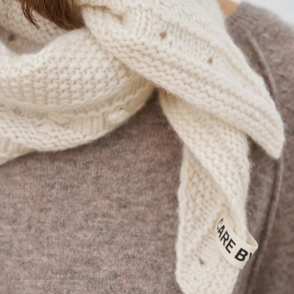 Freja Scarf, off white, CARE BY ME