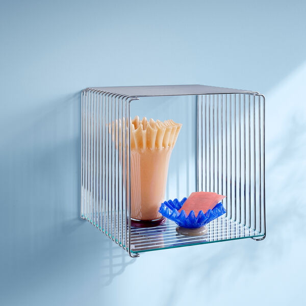 Panton Wire Single indl&aelig;gshylde, 99 glass, Montana Furniture