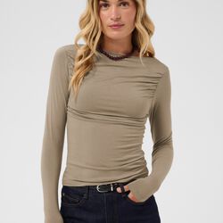 ViggaSZ Boatneck Blouse, weathered teak, Saint Tropez