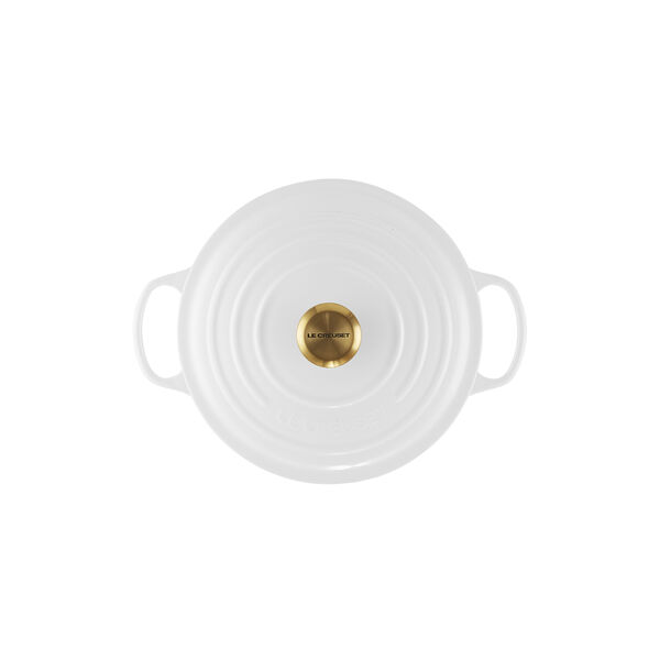 Signature rund gryde &Oslash; 26 cm, white, Le Creuset