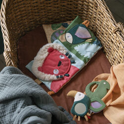 Tukanen Tully aktivitetsrangle med spejl, green, Sebra