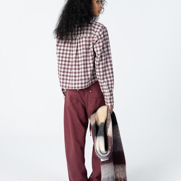 Classic shirt - checked, creme/ bordeaux check, Coster Copenhagen