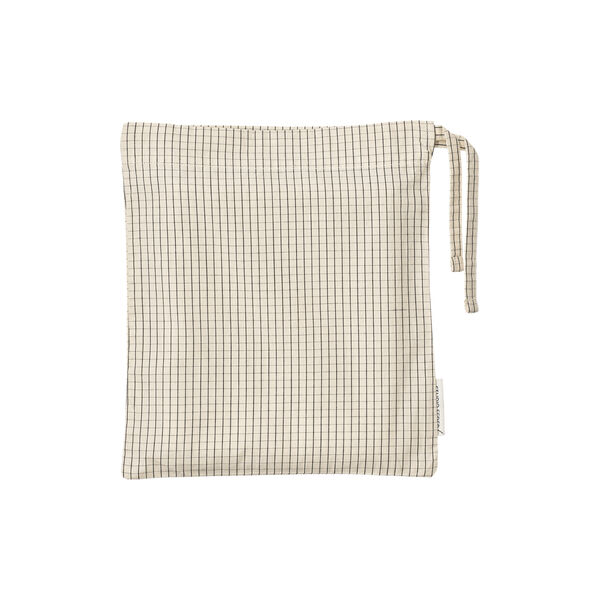 HOVEDPUDEBETR&AElig;K, creme black plaid, Studio Feder