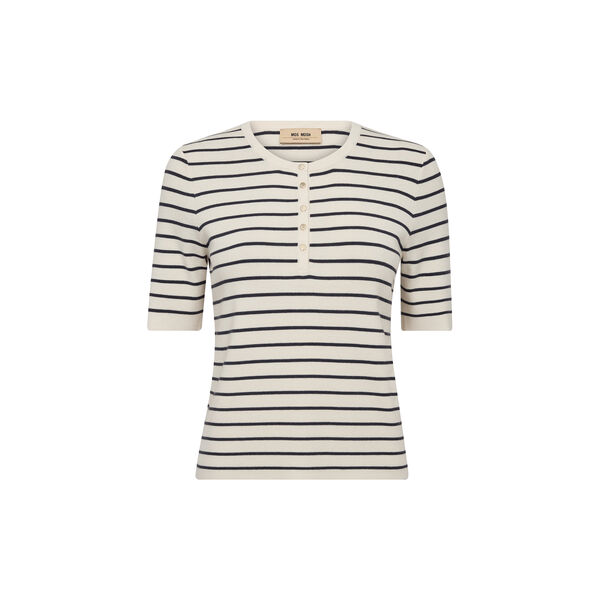 MMAliz Caliz Stripe SS Knit, india ink, MOS MOSH