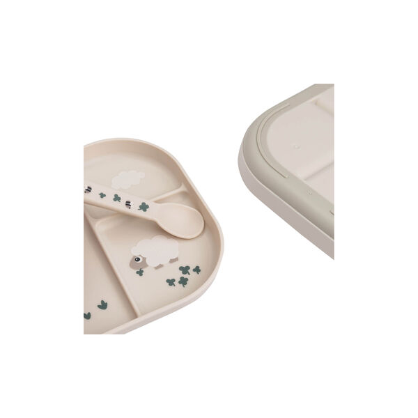 Tiny Farm foodie inddelt tallerken, sand Tiny Farm foodie inddelt tallerken, sand, Done by Deer