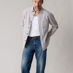 MMGDavid Spring Check Shirt, ecru, MOS MOSH Gallery